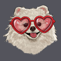 White Pomeranian With Love Glasses Vintage Hoodie | Teevron