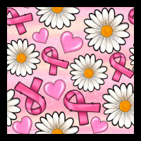 Breast Cancer Awareness With Daisy And Heart Seamless Pattern Premium Tee | Teevron