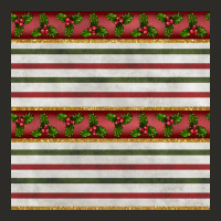 Christmas Mistletoe And Stripes Seamless Pattern Heavy Core Tee | Teevron