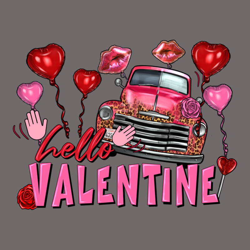 Hello Valentine Valentine's Day Truck Urban Hoodie by FaDigitalArtStudio | Teevron