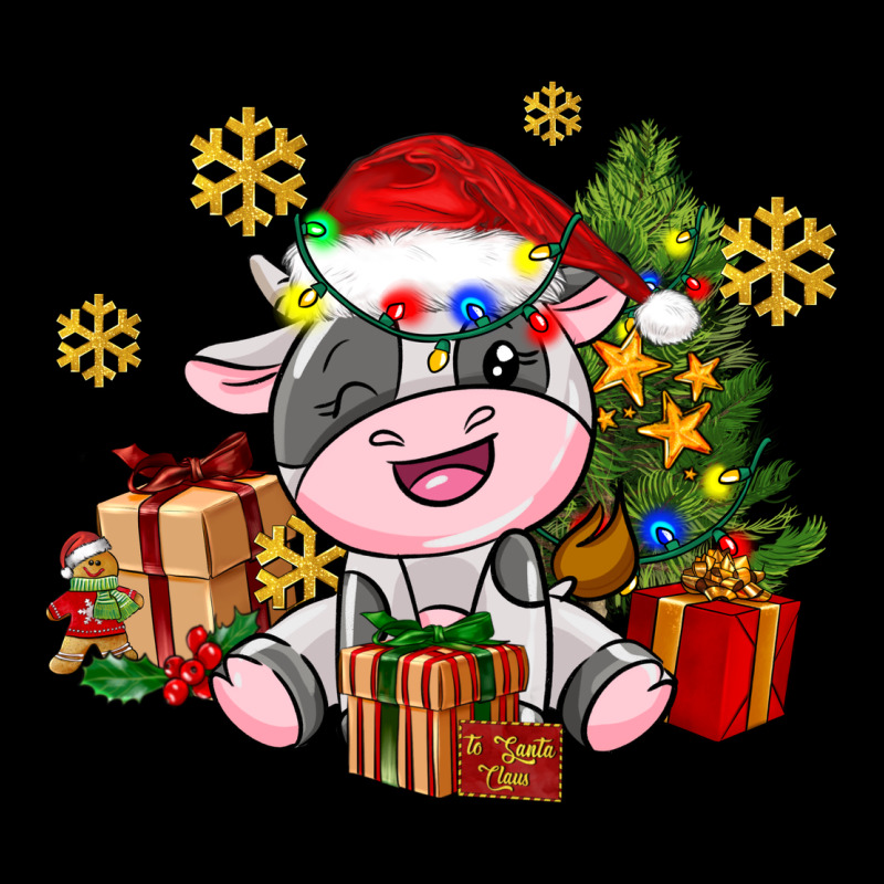 Little Cute Christmas Cow Heavy Core Tee by AdoDesignShop | Teevron