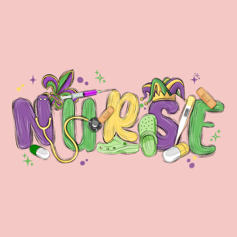 Nurse Mardi Gras Urban Heavy Tee by MaliasSmallBusiness | Teevron