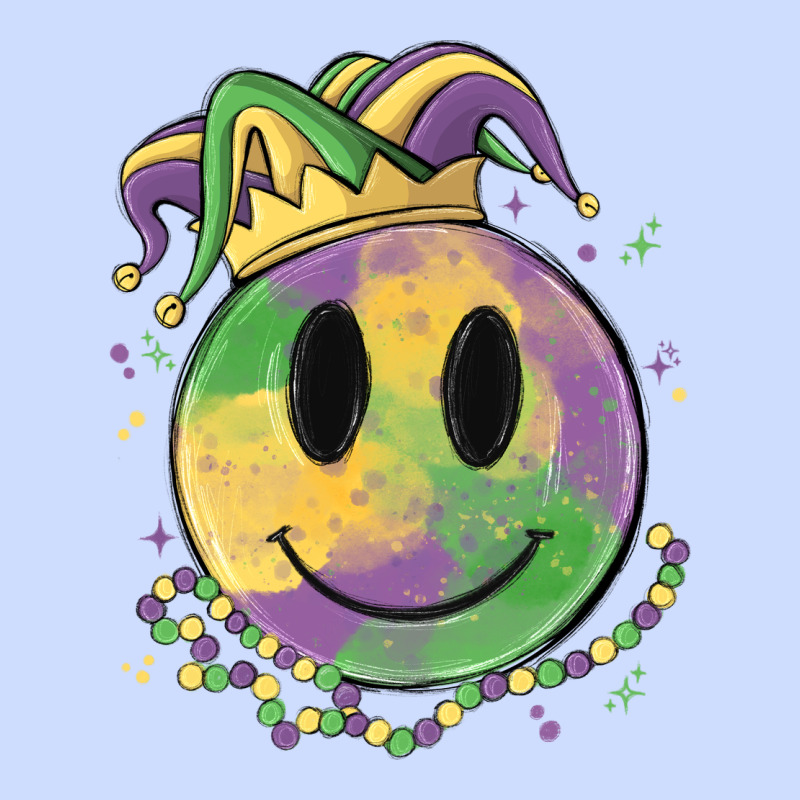 Smiley Face Mardi Gras Urban Heavy Tee by MaliasSmallBusiness | Teevron