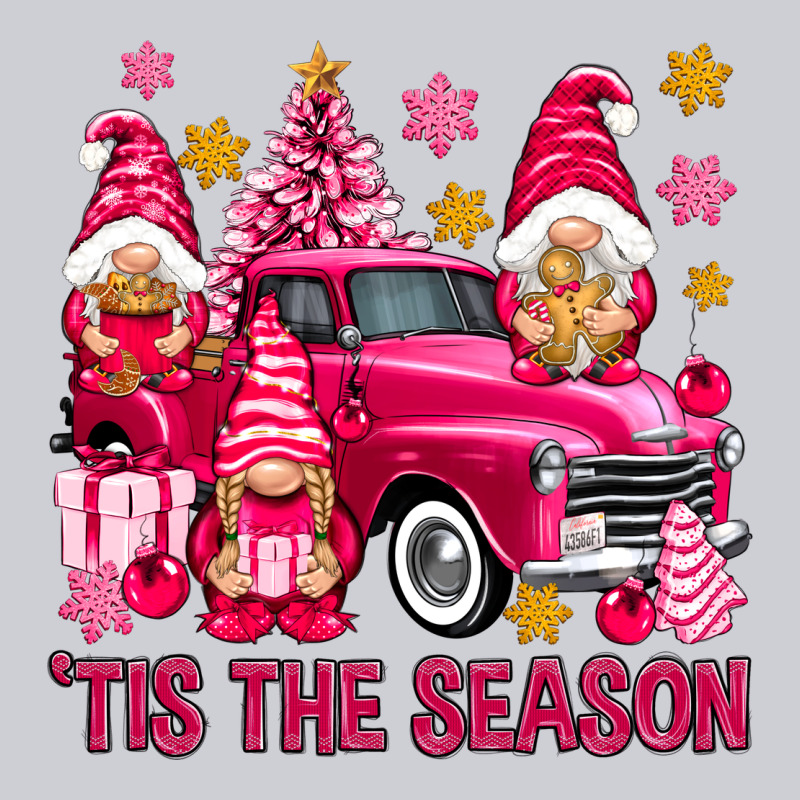 Tis' The Season Pink Christmas Gnomes Truck Heavyweight Sweatshirt by NancyCooperArtShop | Teevron