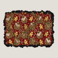 Christmas Gingerbread Man And House Background Heavy Core Tee | Teevron