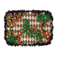 christmas ornament and diamond plaid  background | Teevron