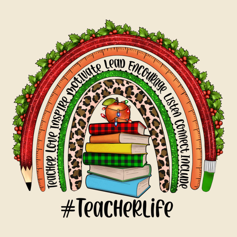 Christmas Teacherlife Rainbow Ladies Tee by JahusDesignShop | Teevron