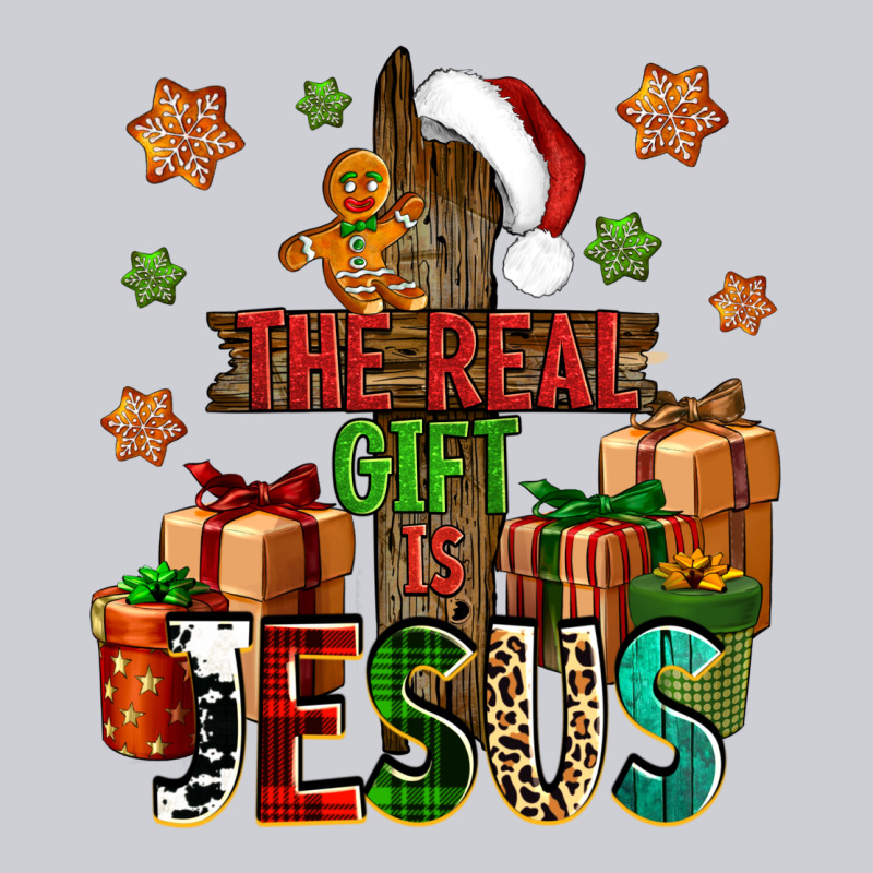 The Real Gift Is Jesus Heavyweight Sweatshirt by NancyCooperArtShop | Teevron