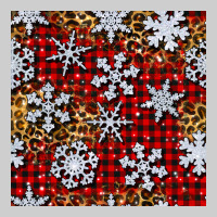 Christmas Snow Crystals With Plaid Seamless Pattern Premium Tee | Teevron