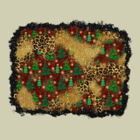 Christmas Trees And Leopard Background Heavy Core Tee | Teevron