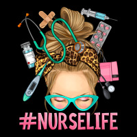 Blonde Messy Bun Nurse Life Ladies Tee | Teevron