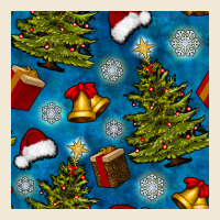 Christmas Trees And Bells Seamless Pattern Premium Tee | Teevron