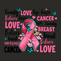 Breast Cancer Ribbons With Cancer Words Heavy Core Tee | Teevron