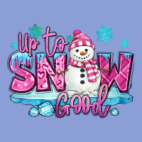 Up To Snow Good Pink Christmas Winter Snowman Long Sleeve Tee | Teevron