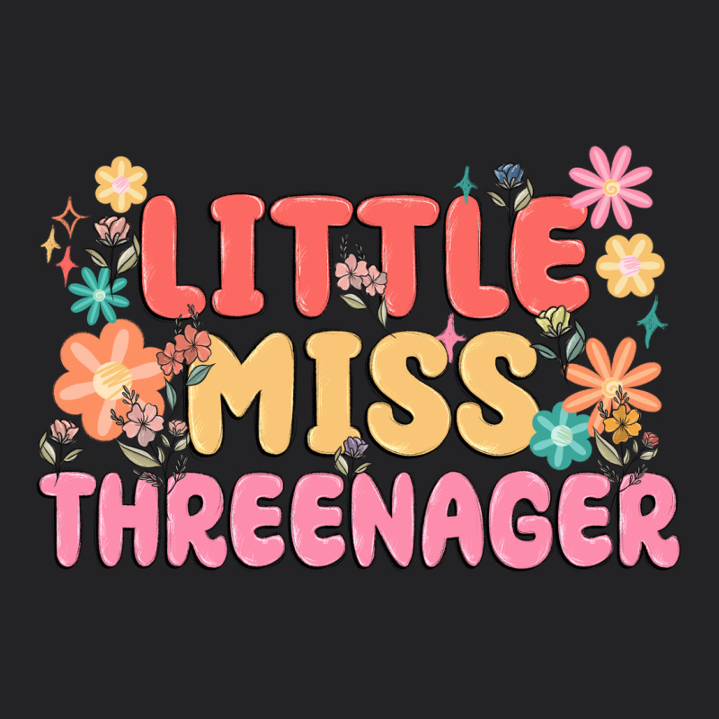 Little Miss Threenager Vintage Tee by MaliasSmallBusiness | Teevron