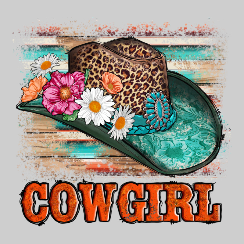 Cowgirl Hat Flowers Leopard And  Leather Premium Tee by AdoDesignShop | Teevron