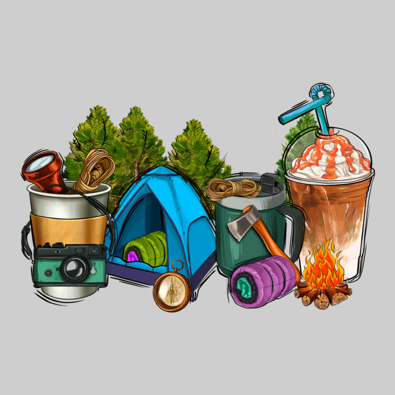 Camp Coffee Cups Ado Premium Tee by AdoDesignShop | Teevron