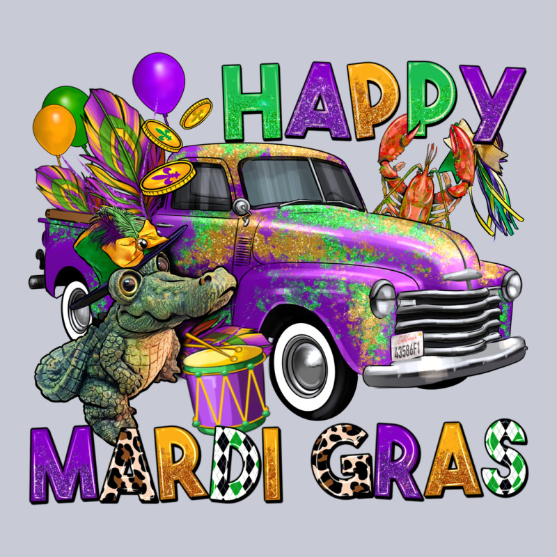 Happy Mardi Gras Truck Heavyweight Hoodie by CowGirlArtShop | Teevron