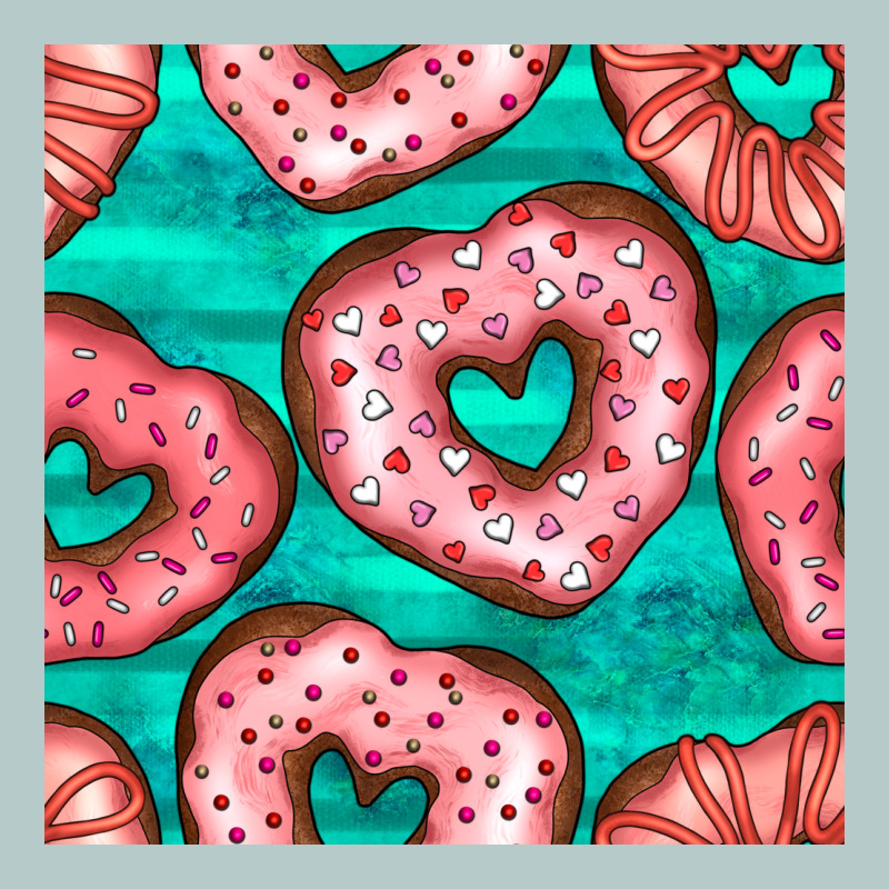Valentines Day Heart Donuts Seamless Pattern Heavy Core Tee by BundleAndBundleShop | Teevron