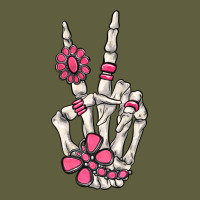 Pink Gemstone Peace Skeleton Hand Vintage Tee | Teevron