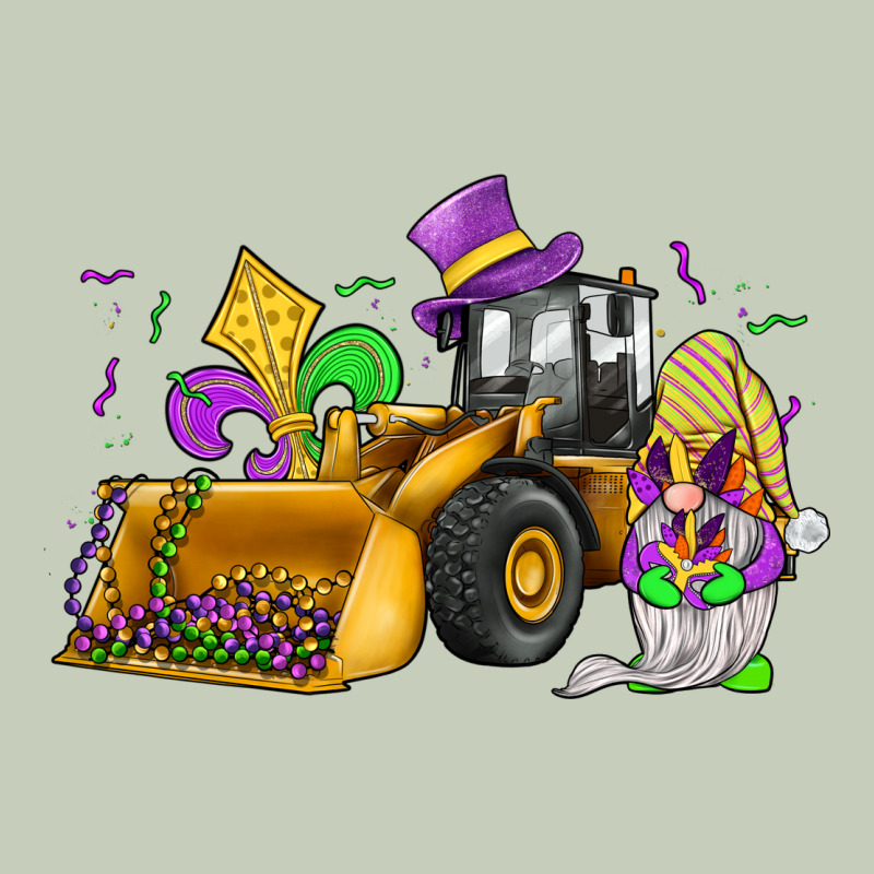 Mardi Gras Gnome Bulldozer Ladies Tee by JahusDesignShop | Teevron