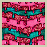 Valentines Day Leopard And Turquoise Gemstone Seamless Pattern Heavy Core Tee | Teevron