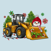 Christmas Bulldozer Snowman Ladies Tee | Teevron