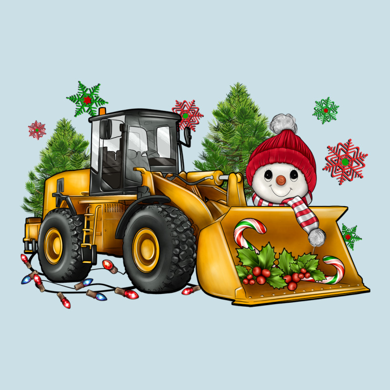 Christmas Bulldozer Snowman Ladies Tee by JahusDesignShop | Teevron