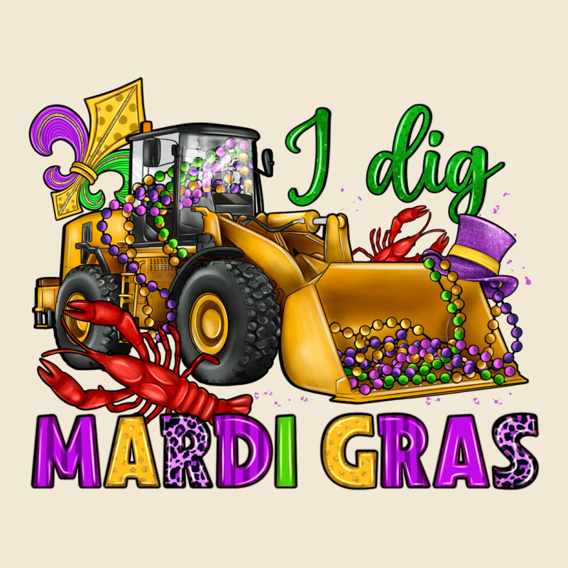 I Dig Mardi Gras Bulldozer Ladies Tee by JahusDesignShop | Teevron