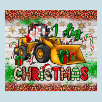 I Dig Christmas Bulldozer Santa Ladies Tee | Teevron