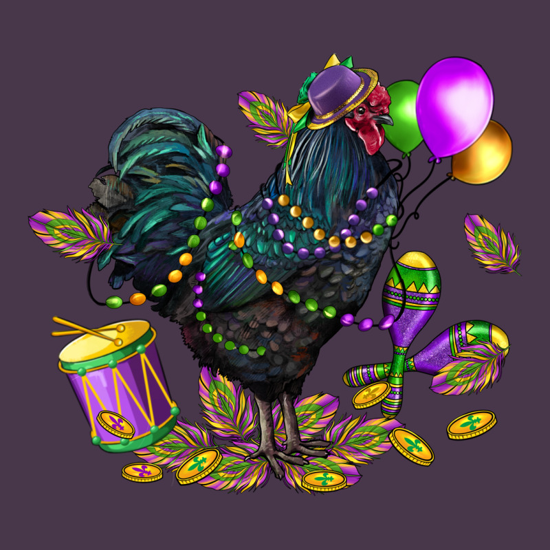 Mardi Gras Chicken Heavyweight Hoodie by CowGirlArtShop | Teevron