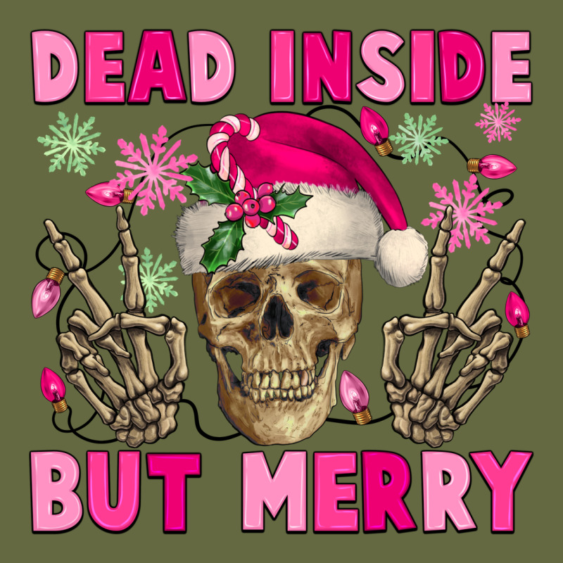 Dead Inside But Merry Pink Christmas Skeleton Long Sleeve Tee by NancyCooperArtShop | Teevron