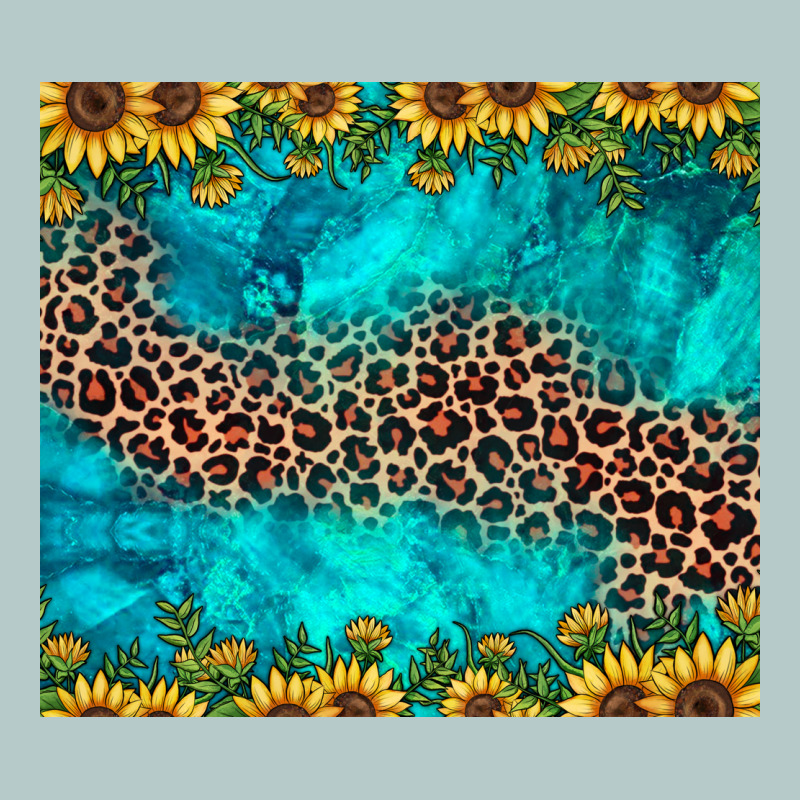 Leopard Turquoise Sunflower Heavy Core Tee by JahusDesignShop | Teevron