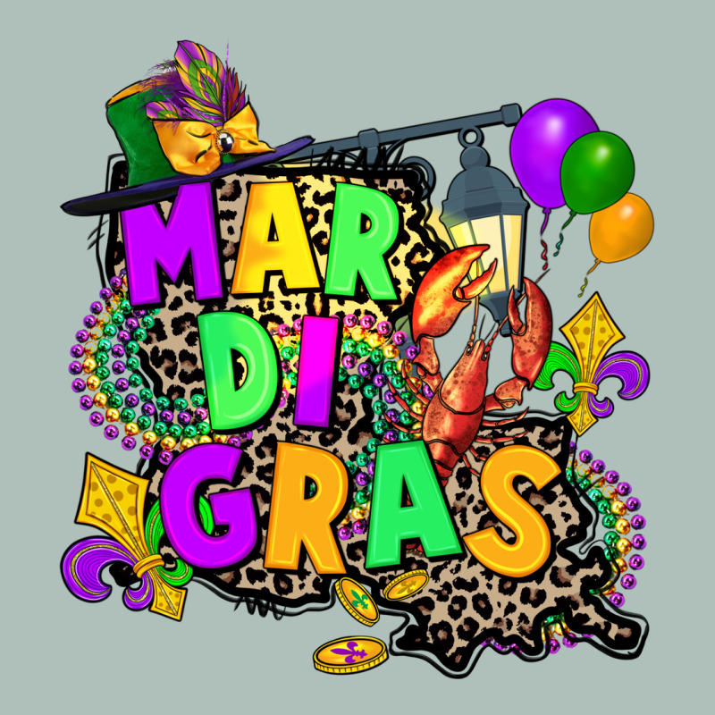 Louisiana Map Mardi Gras Heavyweight Hoodie by CowGirlArtShop | Teevron