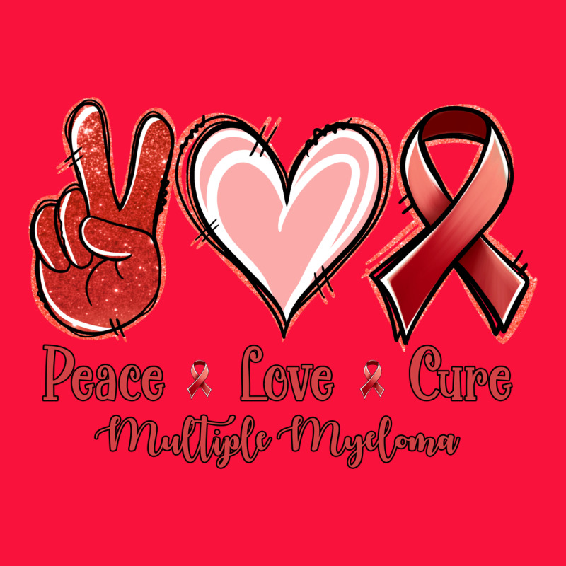 Peace Love Cure Multiple Myeloma Classic Tee by NancyCooperArtShop | Teevron