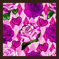 Valentines Day Roses And Diamond Plaid Seamless Pattern Heavy Core Tee | Teevron