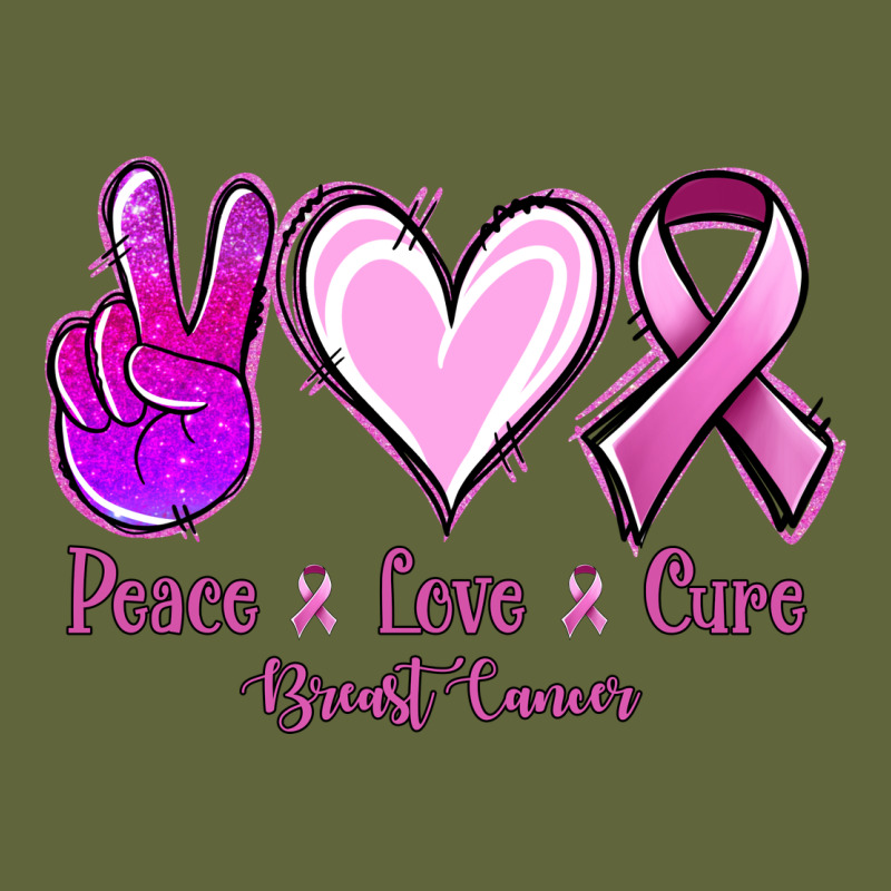 Peace Love Cure Breast Cancer Classic Tee by NancyCooperArtShop | Teevron