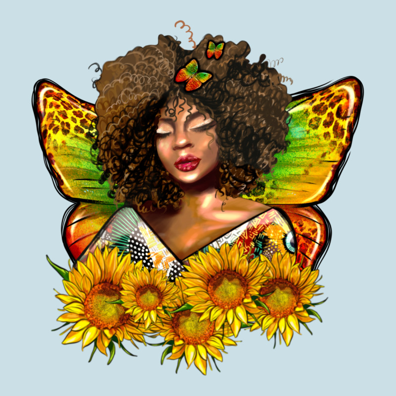 Butterfly Afro Woman Juneteenth Ladies Tee by AdoDesignShop | Teevron