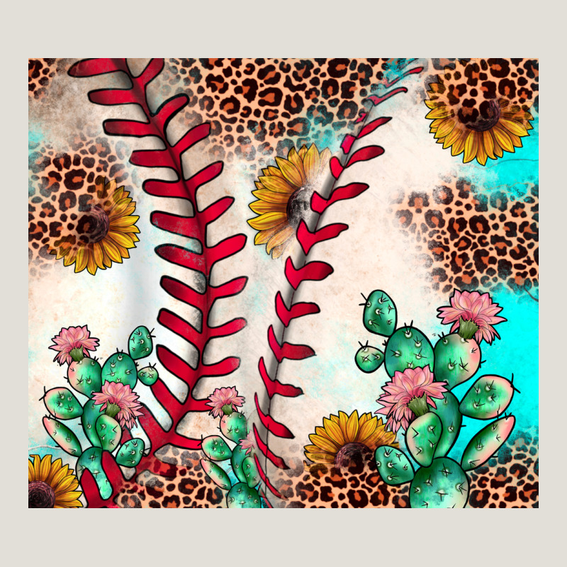 Baseball Leopard Turquoise Cactus Sunflower Heavy Core Tee by JahusDesignShop | Teevron
