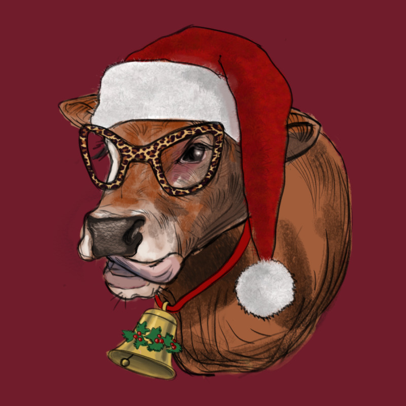 Christmas Glasses Heifer Zipper Hoodie by RanaPortraitStore | Teevron