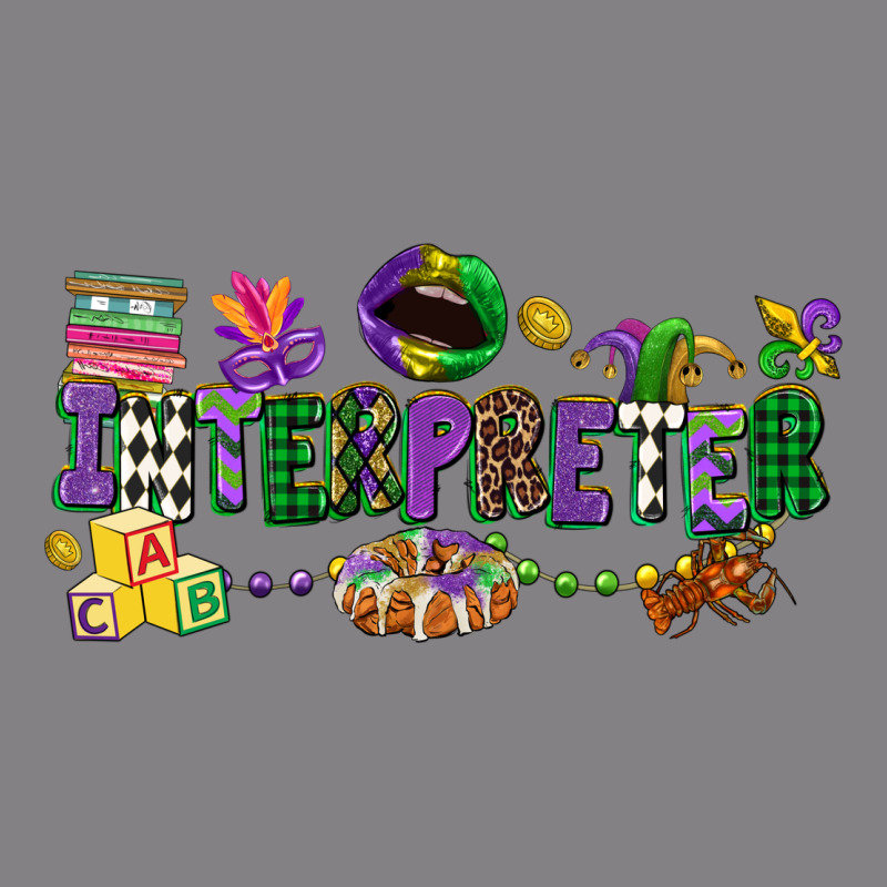 Interpreter Mardi Gras Heavyweight Hoodie by CowGirlArtShop | Teevron