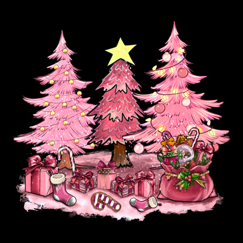 Pink Christmas Trees With Gift Box Bbs Ladies Tee by BundleAndBundleShop | Teevron