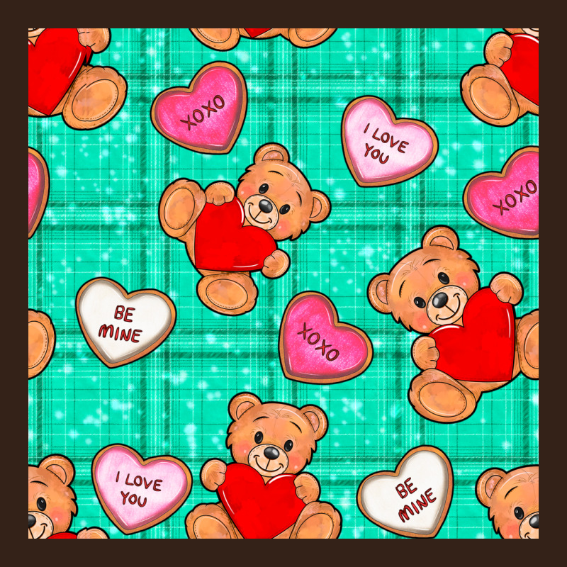 Valentines Day Teddy Bears And Cookies Seamless Pattern Heavy Core Tee by BundleAndBundleShop | Teevron