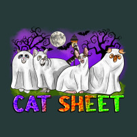 Cat Sheet Ghost Cats Halloween Premium Sweatshirt | Teevron
