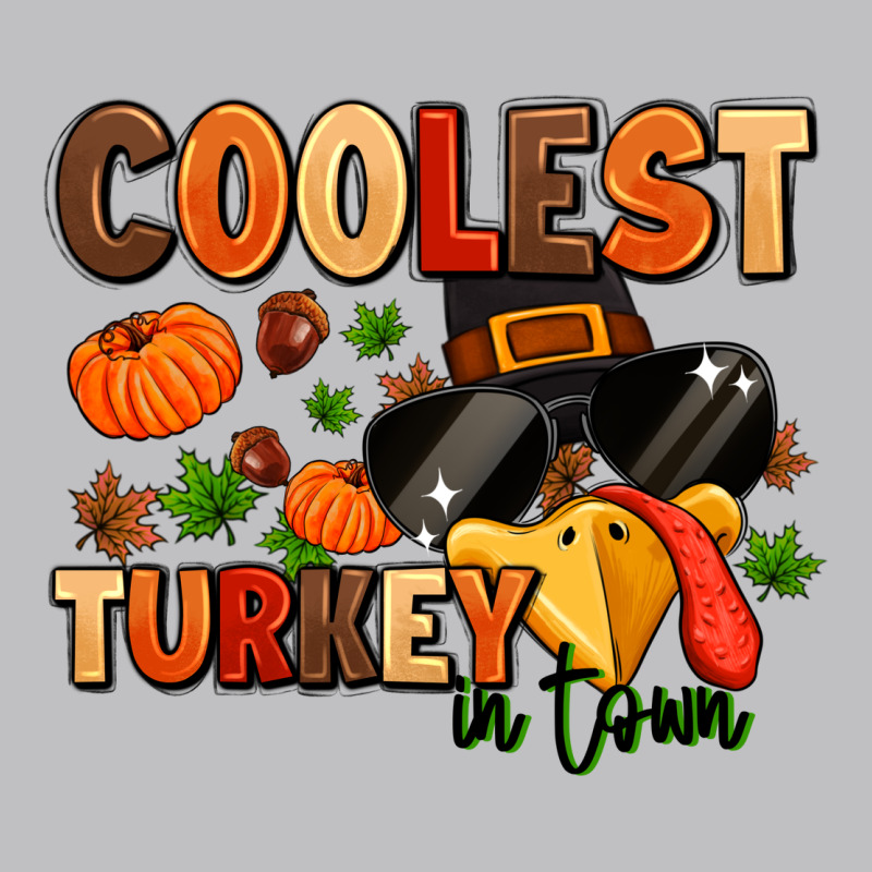 Coolest Turkey In Town Long Sleeve Tee by MaliasSmallBusiness | Teevron