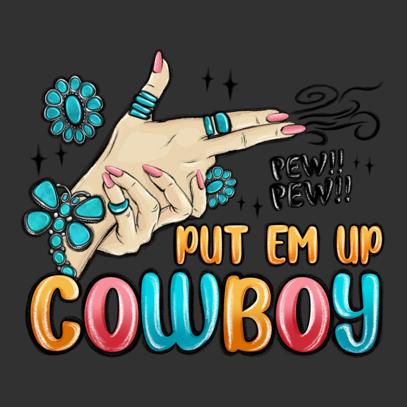 Western Turquoise Put Em Up Cowboy Urban Heavy Tee by MaliasSmallBusiness | Teevron