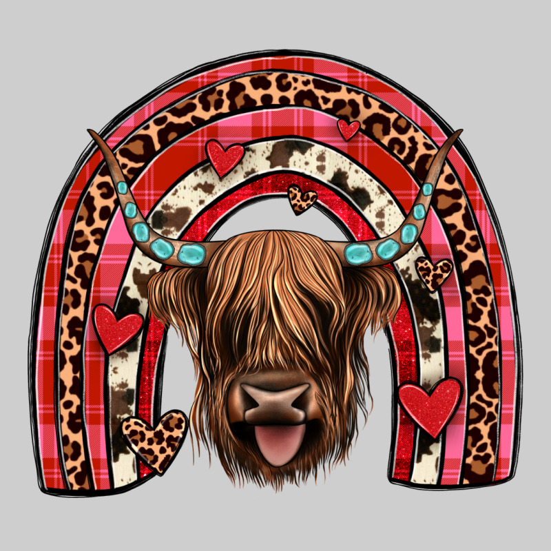Valentines Highland Cow Rainbow Premium Tee by JahusDesignShop | Teevron