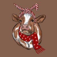 Christmas Scarf Heifer Zipper Hoodie | Teevron