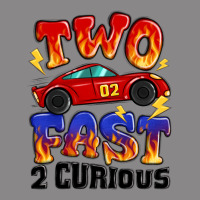Two Fast Two Curious Boys Birthday Racing Car Vintage Tee | Teevron