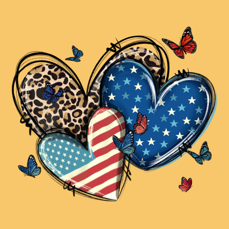 American Flag Leopard Hearts Vintage Hoodie by MaliasSmallBusiness | Teevron